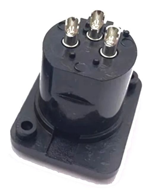 XLR 3-pin connector inbouw male zwart C1039 02